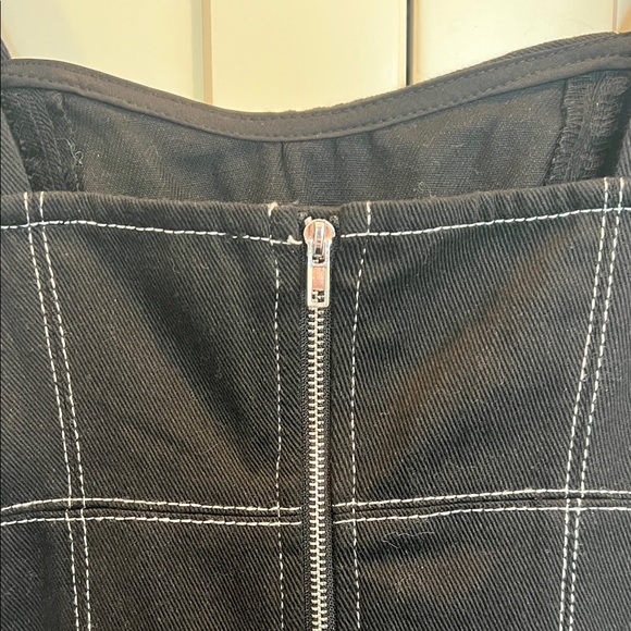 🍎NWT Cider Black Mini Dress with White Stitching XXS - Picture 7 of 8